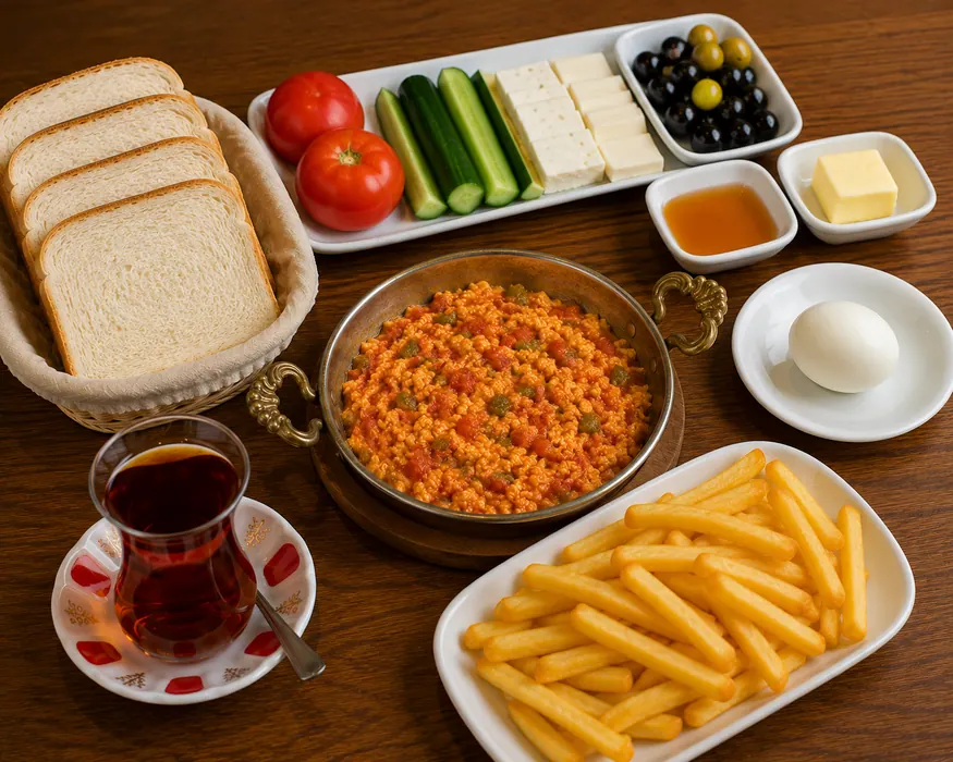 K. Tabağı, Menemen, Patates kızartması